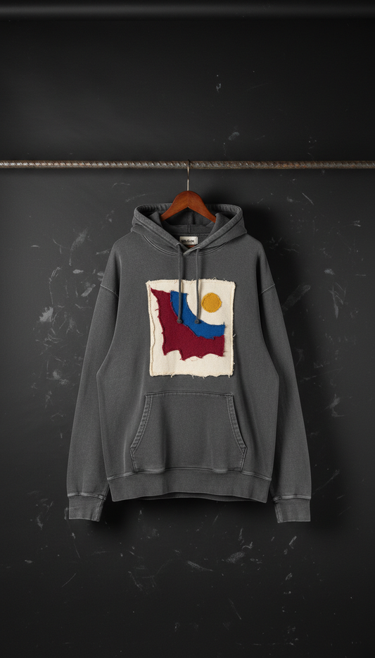 Concrete Mist Sweatshirt Layered Patch